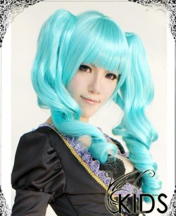 画像1: 格安 VOCALOID 初音ミク風 メイコ 龍ノ啼ク箱庭拠リ ウィッグ