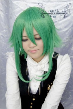 画像1: VOCALOID2 GUMI 02 コスプレ 耐熱ウィッグ