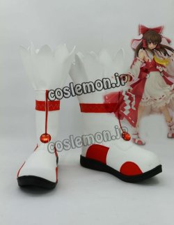 画像1: 東方Project 東方香霖堂 博麗霊夢風 コスプレ靴 ブーツ