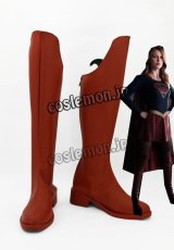 スーパーガール Supergirl風 コスプレ靴 ブーツ