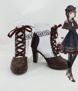 画像1: ニキの愛されコーデ風 チョコレート コスプレ靴 ブーツ