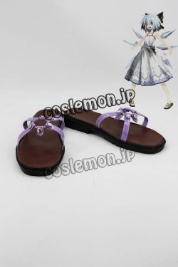 画像1: 紅魔城伝説 スカーレット・シンフォニー チルノ風 コスプレ靴 ブーツ 