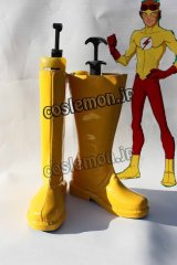 ヤング・ジャスティス Young Justice キッド・フラッシュ風 コスプレ靴 ブーツ 