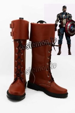 画像1: キャプテン・アメリカ Captain America スティーブ・ロジャース/キャプテン・アメリカ風 コスプレ靴 ブーツ