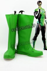グリーン・ランタン Green Lantern ハル・ジョーダン/グリーンランタン風 コスプレ靴 ブーツ
