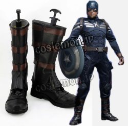 画像1: キャプテン・アメリカ Captain America スティーブ・ロジャース キャプテン・アメリカ風 コスプレ靴 ブーツ