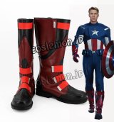 アベンジャーズ Marvel's The Avengers スティーブ・ロジャース キャプテン・アメリカ風 コスプレ靴 ブーツ