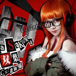 画像1: ペルソナ5 PERSONA5 佐倉双葉風 ナビ さくらふたば コスプレウィッグ