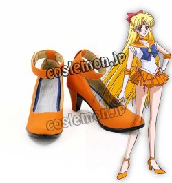 画像1: 美少女戦士セーラームーン 愛野美奈子風 セーラーヴィーナス コスプレ靴 ブーツ