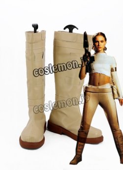 画像1: スター・ウォーズ エピソード2 クローンの攻撃 パドメ・アミダラ風 Padme Amidala ナブー女王 コスプレ靴 ブーツ