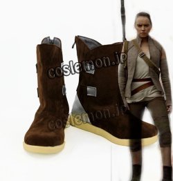 画像1: Star Wars: The Last Jedi スター・ウォーズ 最後のジェダイ レイ風 コスプレ靴 ブーツ