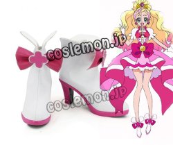 画像1: Go!プリンセスプリキュア 春野はるか風 キュアフローラ コスプレ靴 ブーツ