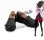 画像1: ペルソナ5 PERSONA5 ノワール 奥村春風 おくむらはる コスプレ靴 ブーツ (1)