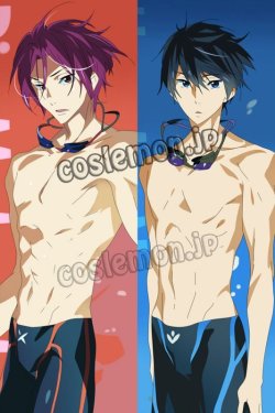 画像1: Free! フリー 松岡凛&七瀬遙風 ●等身大 抱き枕カバー