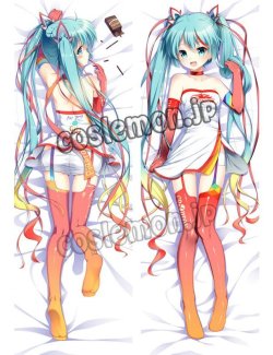 画像1: VOCALOID ボーカロイド 初音ミク風 レーシングミク 2016 ver. 02 ●等身大 抱き枕カバー