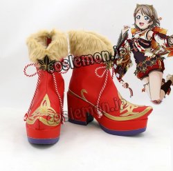 画像1: Love Live!ラブライブ! Sunshine!! 紅葉狩り編 渡辺曜風 覚醒後 全員 コスプレ靴 ブーツ