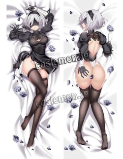 画像1: NieR:Automata ニーア オートマタ 2B ヨルハ二号B型風 21 ●等身大 抱き枕カバー