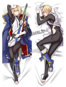 画像1: BLAZBLUE ブレイブルー ジン=キサラギ風 ●等身大 抱き枕カバー