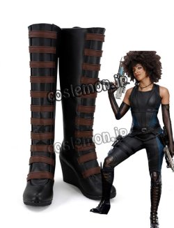 画像1: デッドプール Deadpool Domino 風 コスプレ靴 ブーツ