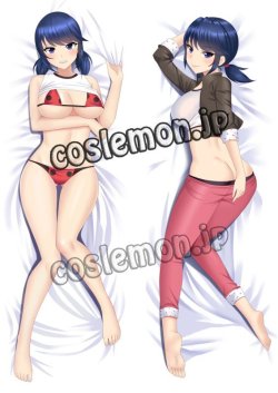 画像1: ミラキュラス レディバグ＆シャノワール Marinette Dupain-Cheng風 ●等身大 抱き枕カバー