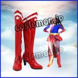 スーパーガール Supergirl風 04 コスプレ靴 ブーツ