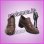 画像1: ディズニーツイステッドワンダーランド シルバー風 コスプレ靴 ブーツ (1)