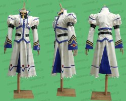 画像1: 魔法少女リリカルなのはStrikerS 高町なのはエクシードモード風 エナメル製 ●コスプレ衣装