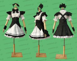 画像1: サクラノ詩 御桜稟 夏目雫 夏目藍 鳥谷真琴 氷川里奈風 メイド服 コスプレ衣装