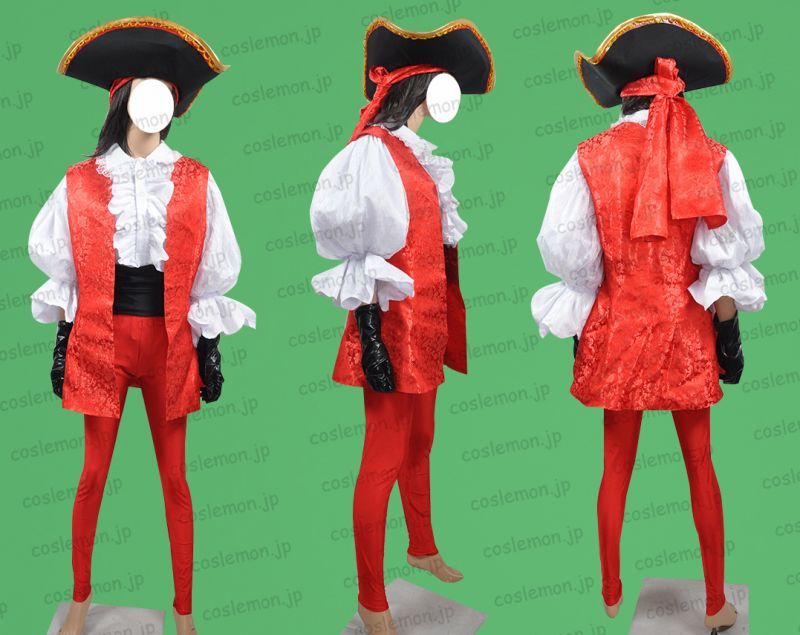 ディズニー ハロウィン ヴィランズ フック船長の手下 ホック風 コスプレ衣装 Coslemon