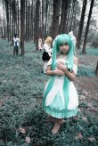 画像1: 格安 VOCALOID 初音ミク 派生 人柱アリス風 コスプレ ウィッグ