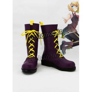 画像: VOCALOID ボーカロイド こちら、幸福安心委員会です 黄波凛 コスプレ靴 ブーツ 