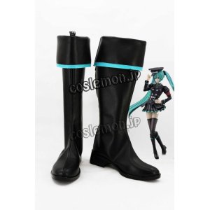 画像: VOCALOID ボーカロイド 初音ミク 軍服の コスプレ靴 ブーツ