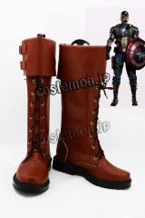 画像: キャプテン・アメリカ Captain America スティーブ・ロジャース/キャプテン・アメリカ風 コスプレ靴 ブーツ