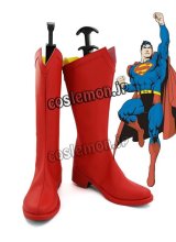 画像: Superman風 スーパーマン コスプレ靴 ブーツ