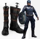 画像: キャプテン・アメリカ Captain America スティーブ・ロジャース キャプテン・アメリカ風 コスプレ靴 ブーツ