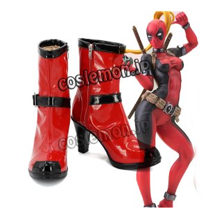 画像: デッドプール Deadpool デッドプール風 女性 コスプレ靴 ブーツ