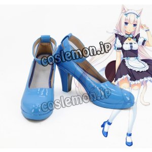 画像: ネコぱら NEKOPARA バニラ風 メイド コスプレ靴 ブーツ