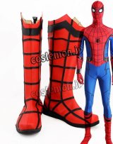 画像: スパイダーマン:ホームカミング Spider-Man: Homecoming スパイダーマン風 コスプレ靴 ブーツ