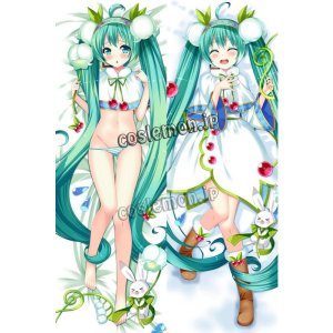 画像: VOCALOID ボーカロイド 初音ミク 雪ミク風 Snow Bell ver. 02 ●等身大 抱き枕カバー