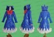 画像1: 東方Project チルノネコ耳ドレス風 青 エナメル製 ●コスプレ衣装