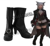 画像: ファイナルファンタジーXIV FF14 黒魔道士風 BLACK MAGE 04 コスプレ靴 ブーツ