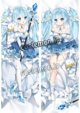 画像: VOCALOID ボーカロイド 初音ミク風 雪ミク風 02 ●等身大 抱き枕カバー