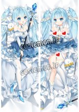 画像: VOCALOID ボーカロイド 初音ミク風 雪ミク風 03 ●等身大 抱き枕カバー