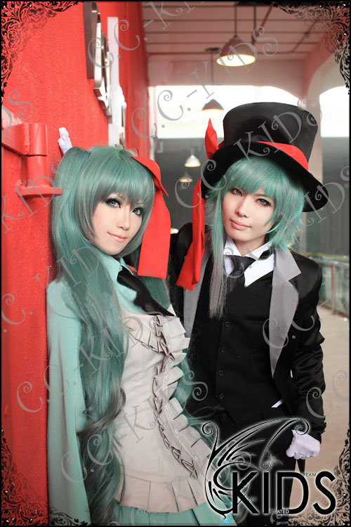 画像3: VOCALOID2 初音ミク Mr.Alice コスプレ 耐熱ウィッグ