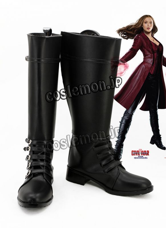 画像1: アベンジャーズ The Avengers ワンダ・マキシモフ/スカーレット・ウィッチ風 コスプレ靴 ブーツ