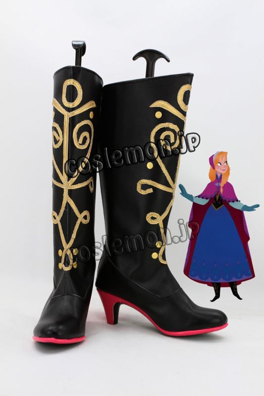 画像1: アナと雪の女王 Frozen アナ風 Anna コスプレ靴 ブーツ