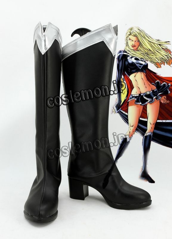 画像1: スーパーガール Supergirl風 03 コスプレ靴 ブーツ