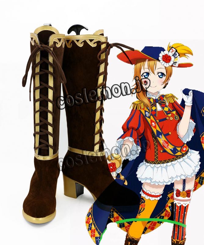 画像1: LoveLive ラブライブ! スクフェス 魔術師 SR マジシャン 手品師編 覚醒 絢瀬絵里風 コスプレ靴 ブーツ