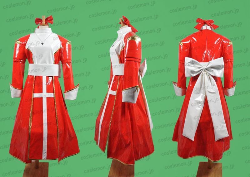 画像1: ラグナロクオンライン ハイプリースト 赤 エナメル製 コスプレ衣装