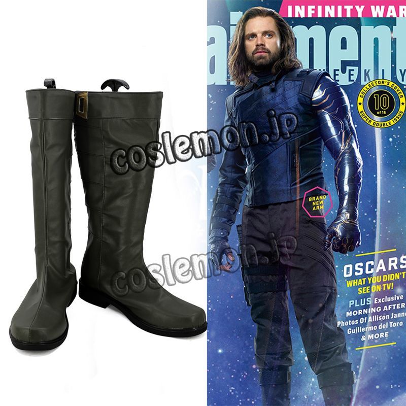 画像1: アベンジャーズ The Avengers Winter Soldier風 コスプレ靴 ブーツ